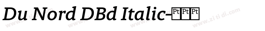 Du Nord DBd Italic字体转换
